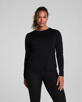 SPANX® Activate Long Sleeve Top | Very Black
